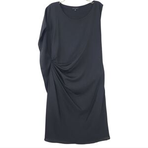 Attitude Asymmetrical Draped Black Cocktail Dress Size 12